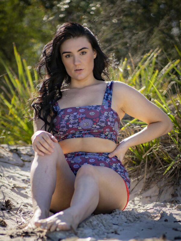 KYLIE BIKINI TOP - NAVY ORCHID - Image 2