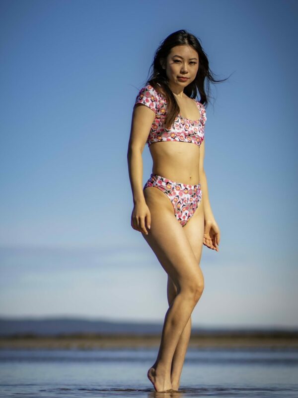 FONDA 80S BIKINI BOTTOM - WHT FLORAL - Image 3