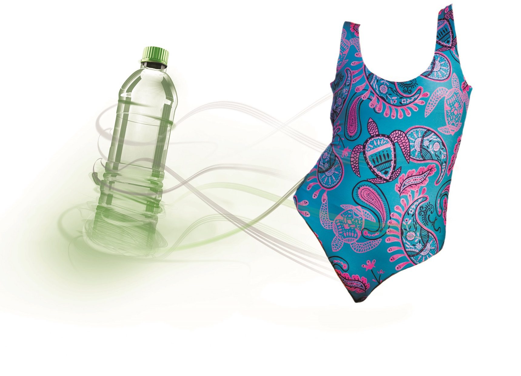 swimwear made with recycled plastic bottles